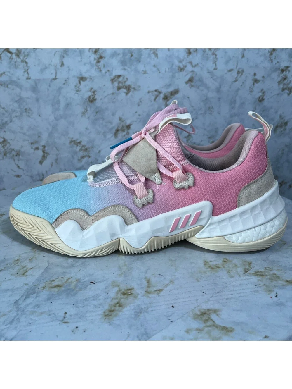 Adidas Trae Young 1 Men's Size 16 Basketball Shoes Blue Pink Athletic Sneakers